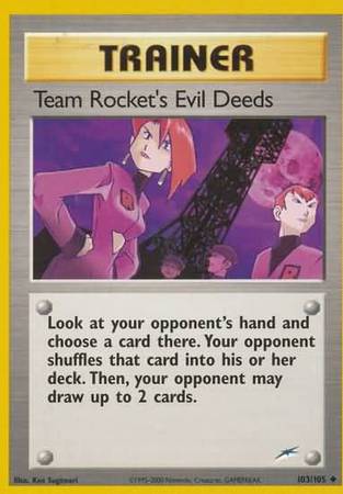 Méfaits de la Team Rocket (103/105) [Néo Destinée Illimité]