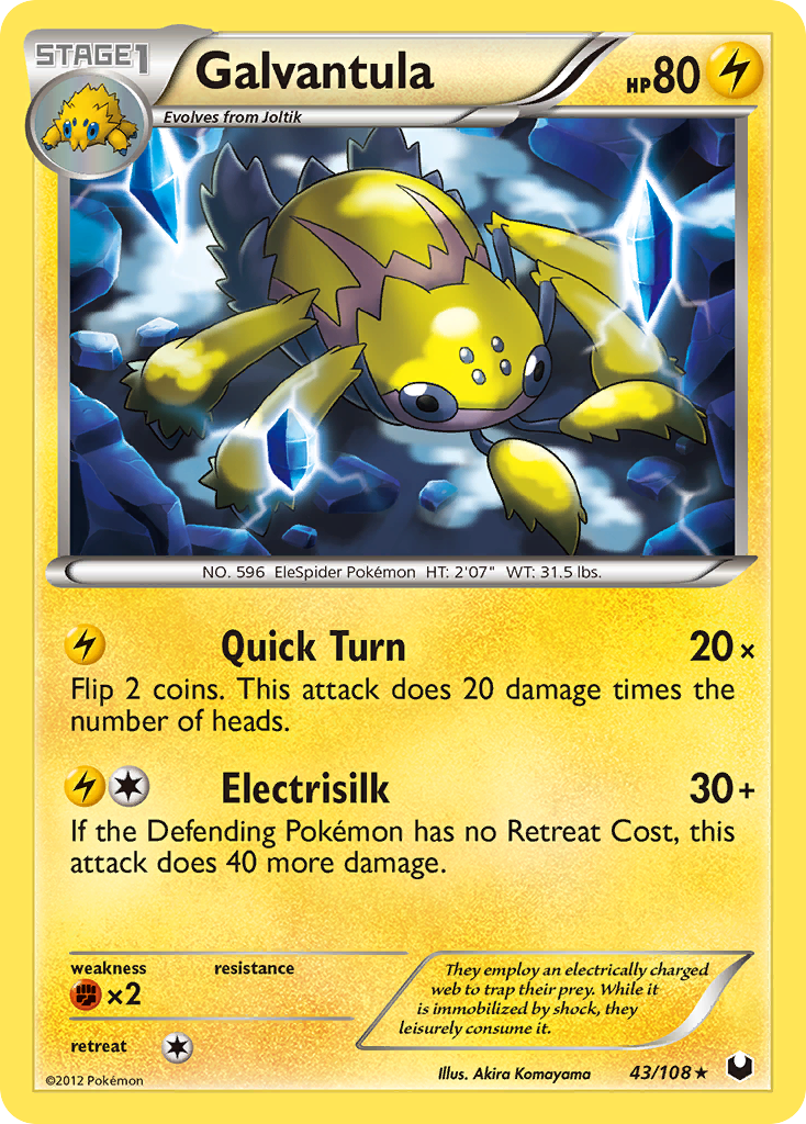 Galvantula (43/108) [Noir & Blanc : Explosions Plasma]