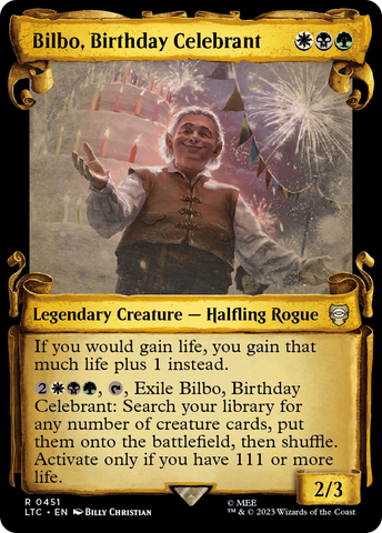Bilbo, Celebrante de Cumpleaños [El Señor de los Anillos: relatos de la Tierra Media Commander Showcase Scrolls]