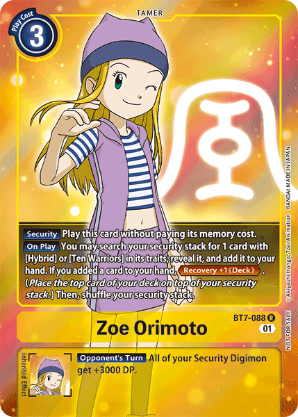 Zoe Orimoto [BT7-088] (Arte Alternativo - Caja Topper) [Siguiente Aventura]
