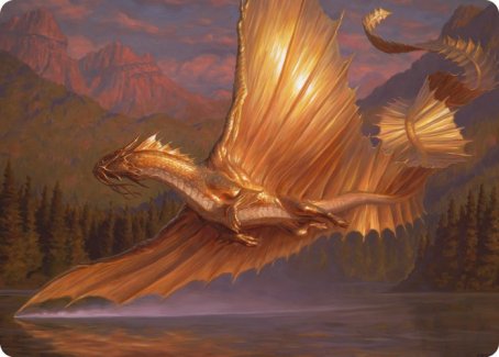 Carte d'art Dragon d'or adulte [Dungeons & Dragons: Adventures in the Forgotten Realms Art Series]