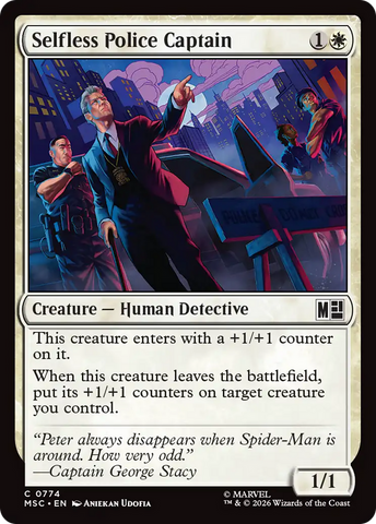 Capitán de policía desinteresado [Comandante de Marvel Super Heroes]