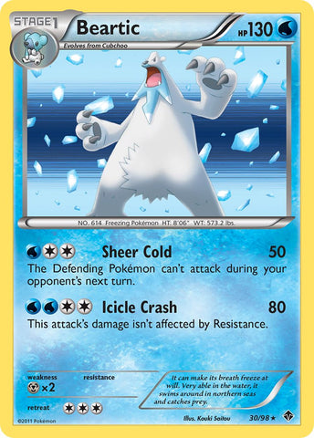 Beartic (30/98) (Cosmos Holo) (Exclusiva de Blíster) [Black & White: Emerging Powers]