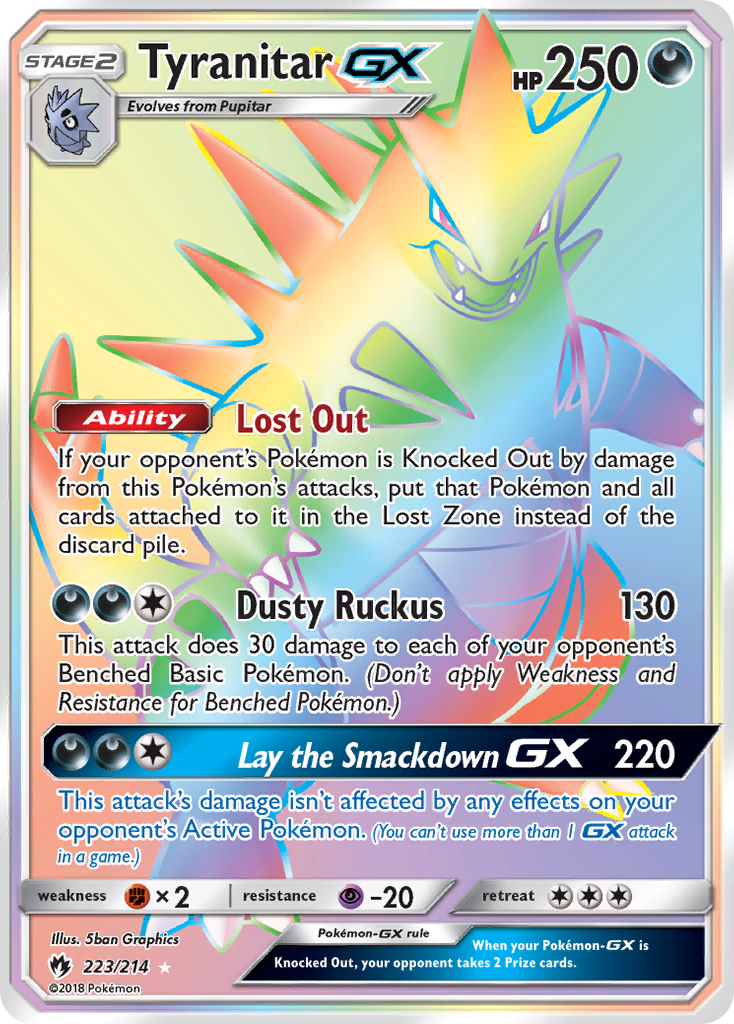 Tyranitar GX (223/214) [Sol y Luna: Truenos Perdidos]