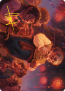 Bilbo, cambrioleur à la retraite, carte artistique (signature estampillée or) [Le Seigneur des Anneaux : Contes de la Terre du Milieu, série artistique]
