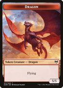 Guerrier humain // Jeton Dragon double face [Jetons Kaldheim]