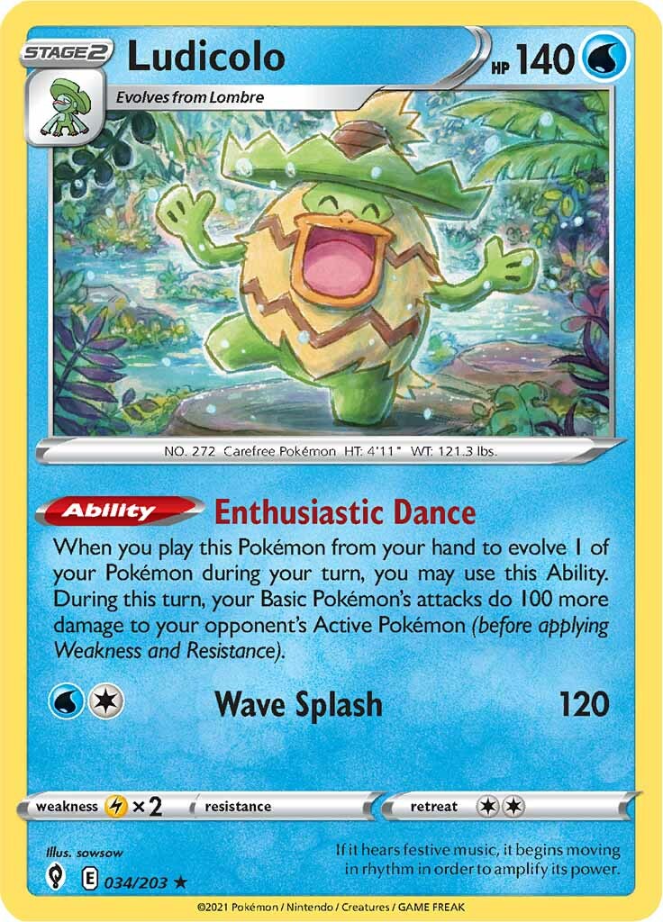 Ludicolo (034/203) [Épée et Bouclier : Ciel Évolutif]
