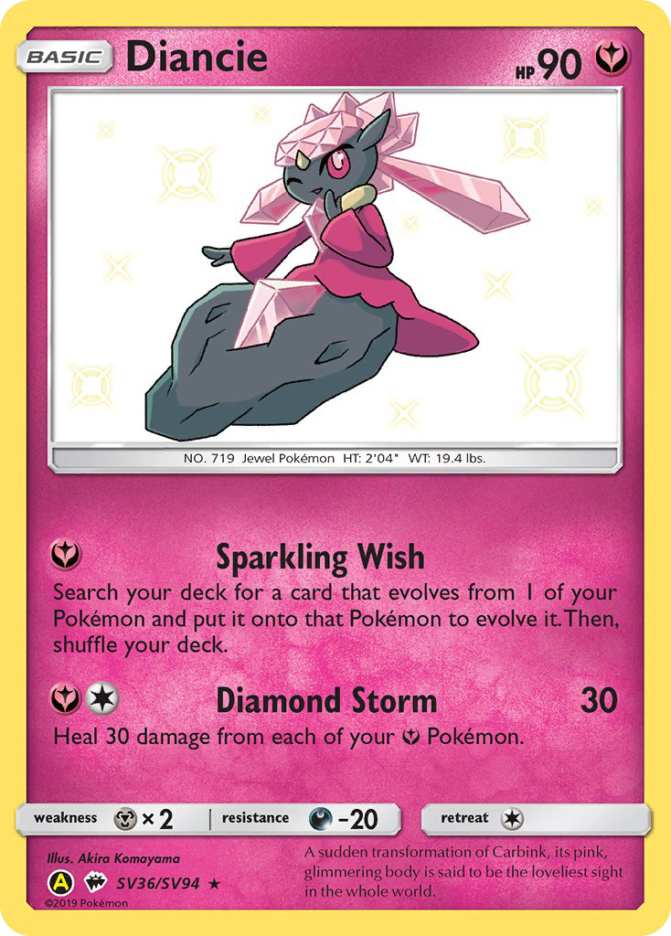 Diancie (SV36/SV94) [Soleil et Lune : Destinées Occultes - Coffre des Brillants]