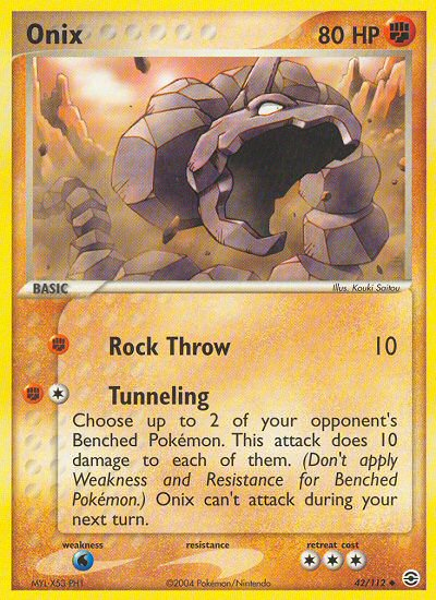 Onix (42/112) [EX: Rouge Feu & Vert Feuille]