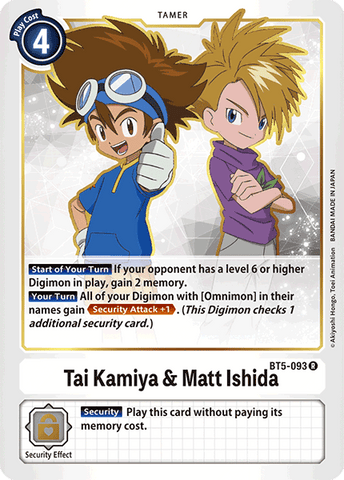 Tai Kamiya y Matt Ishida [BT5-093] [Batalla de Omni]