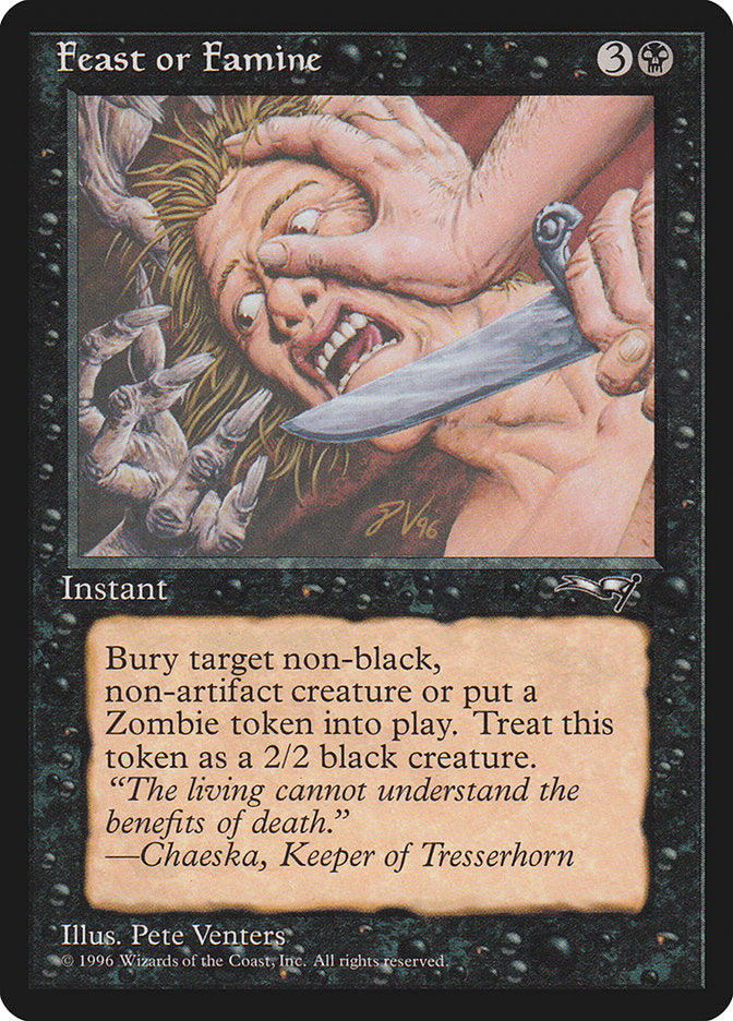 Festin ou famine (Visage écrasé) [Alliances]