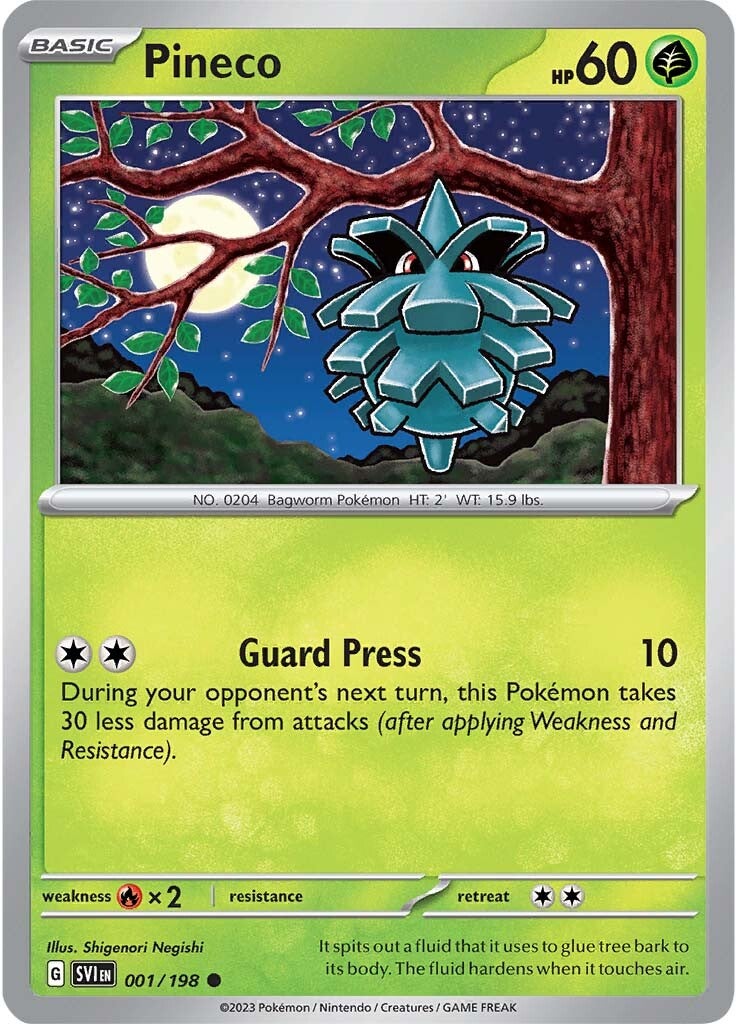 Pineco (001/198) [Escarlata y Púrpura: Set Base]
