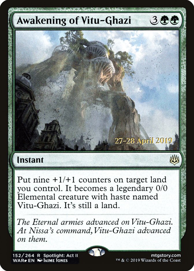 Éveil de Vitu-Ghazi [Promos d'avant-première La Guerre des planeswalkers]