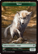 Loup (0018) // Emblème - Arlinn, embrassée par la lune Jeton recto-verso [Jetons Innistrad remasterisé]