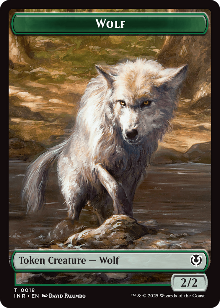 Loup (0018) // Emblème - Arlinn, embrassée par la lune Jeton recto-verso [Jetons Innistrad remasterisé]