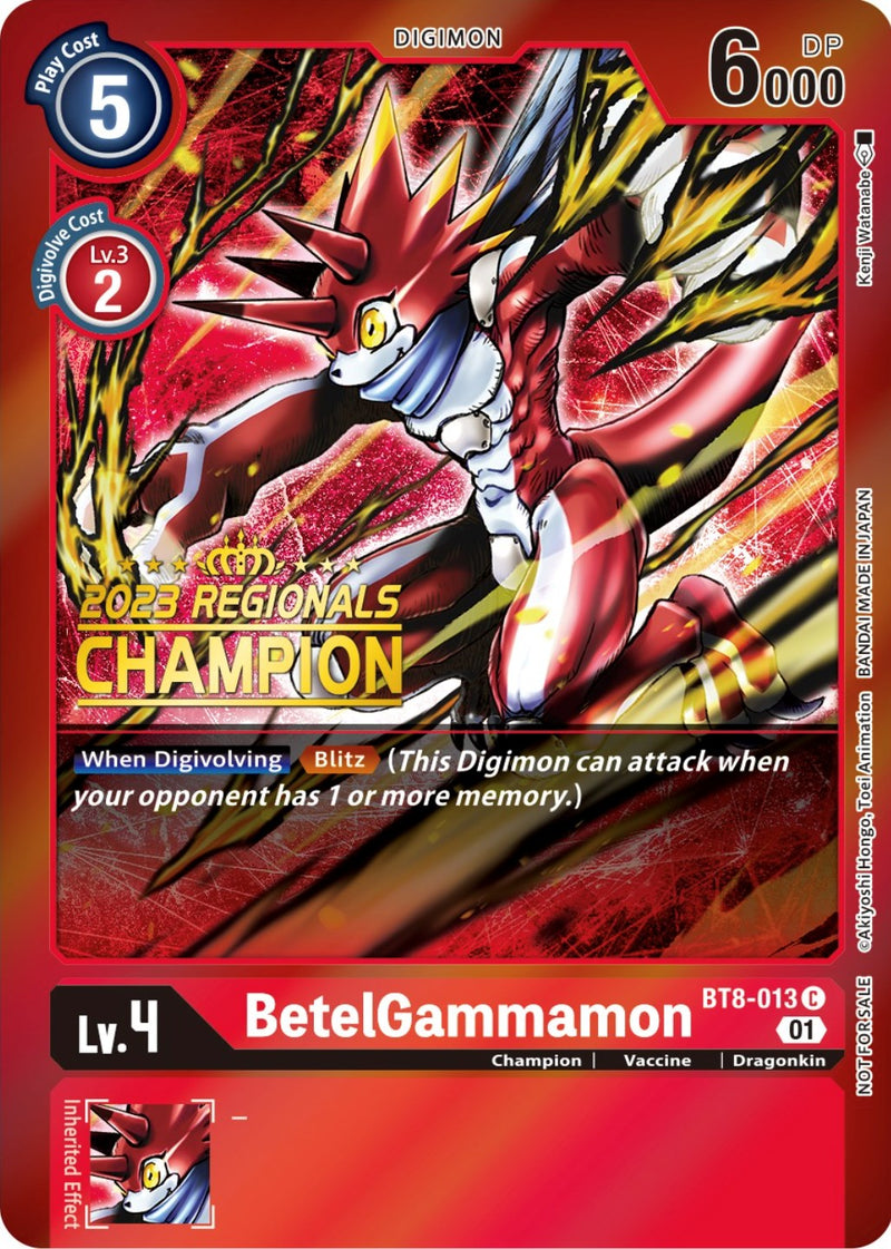 BetelGammamon [BT8-013] (Campeón Regional 2023) [Nuevas Promociones de Despertar]