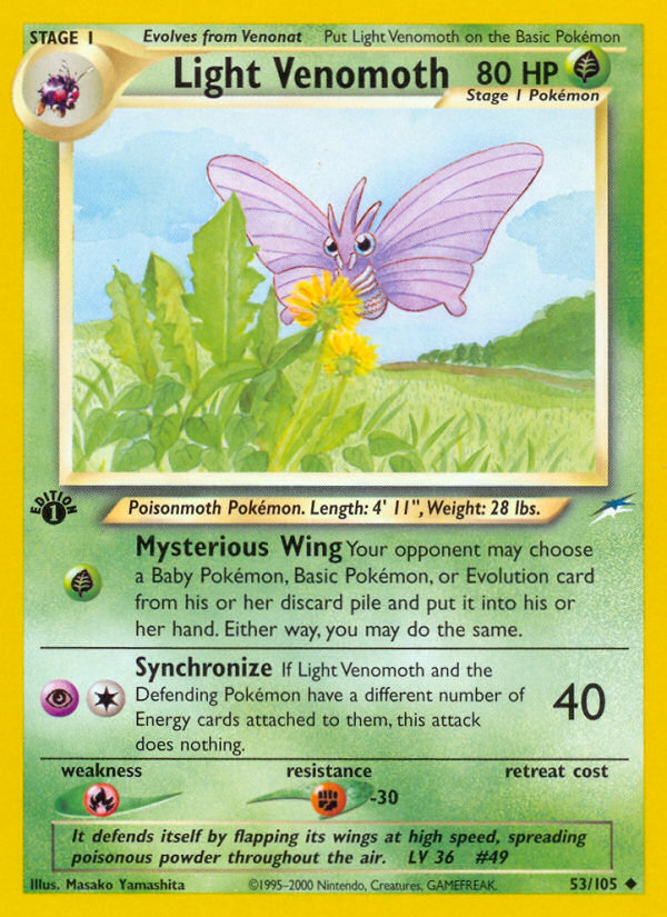 Venomoth Luminoso (53/105) [Neo Destiny 1ª Edición]