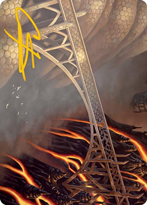 Carte artistique Pont de Rouilleval (signature estampée or) [Série artistique Horizons du Modern 2]