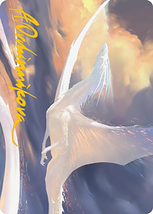Carte d'art Dragon intemporel (Signature estampée or) [Série d'art Horizons du Modern 2]