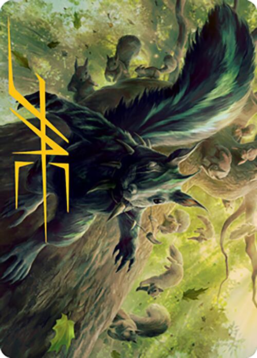 Chatterfang, général écureuil, carte artistique (68) (signature estampillée or) [Série artistique Modern Horizons 2]