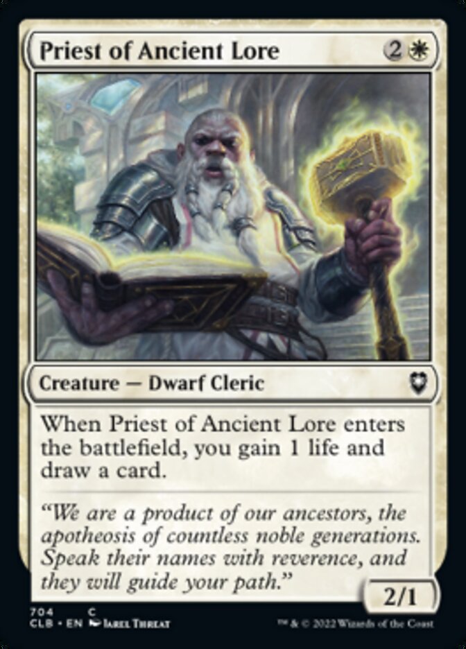 Sacerdote del saber antiguo [Commander Legends: Batalla por Puerta de Baldur]