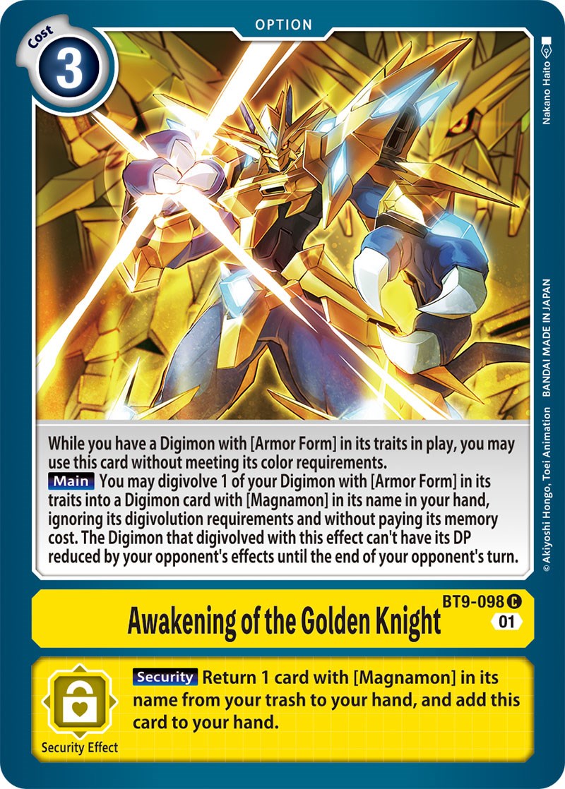 Despertar del Caballero Dorado [BT9-098] [Récord X]
