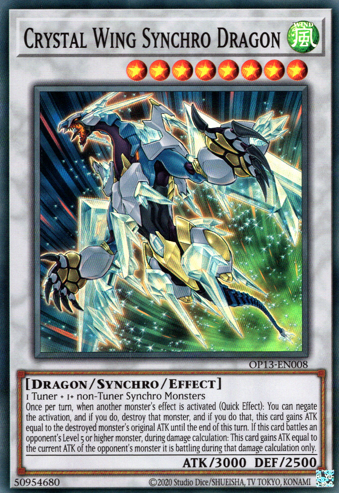 Dragon Synchro Aile de Cristal [OP13-EN008] Super Rare