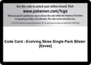 Image for Code Card - Evolving Skies Single Pack Blister [Eevee] - Pokemon
