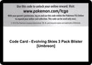 Image for Code Card - Evolving Skies 3 Pack Blister [Umbreon] - Pokemon