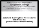 Image for Code Card - Evolving Skies Pokemon Center Elite Trainer Box [Jolteon/Flareon/Umbreon/Leafeon] - Pokemon