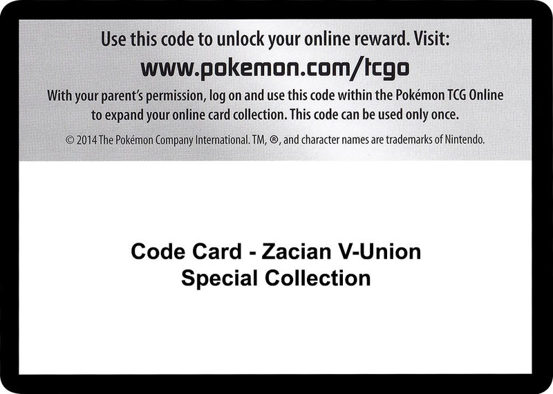 Image for Code Card - Zacian V-UNION Special Collection - Pokemon