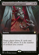 Corruption monumentale (illustration étendue) [Phyrexia : Tous les niveaux seront un commandant]