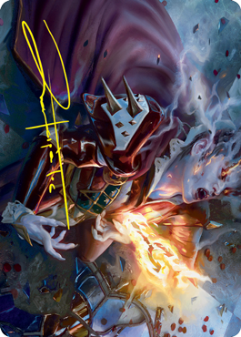 Carte d'art Éclair de flammes (Signature estampée or) [Innistrad: La Voie Écarlate - Cartes d'art]