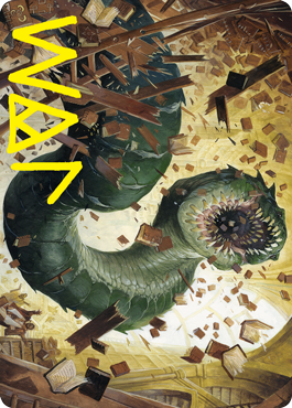 Carte artistique Bookwurm (signature estampillée or) [Strixhaven : l'Académie des Mages – Série artistique]