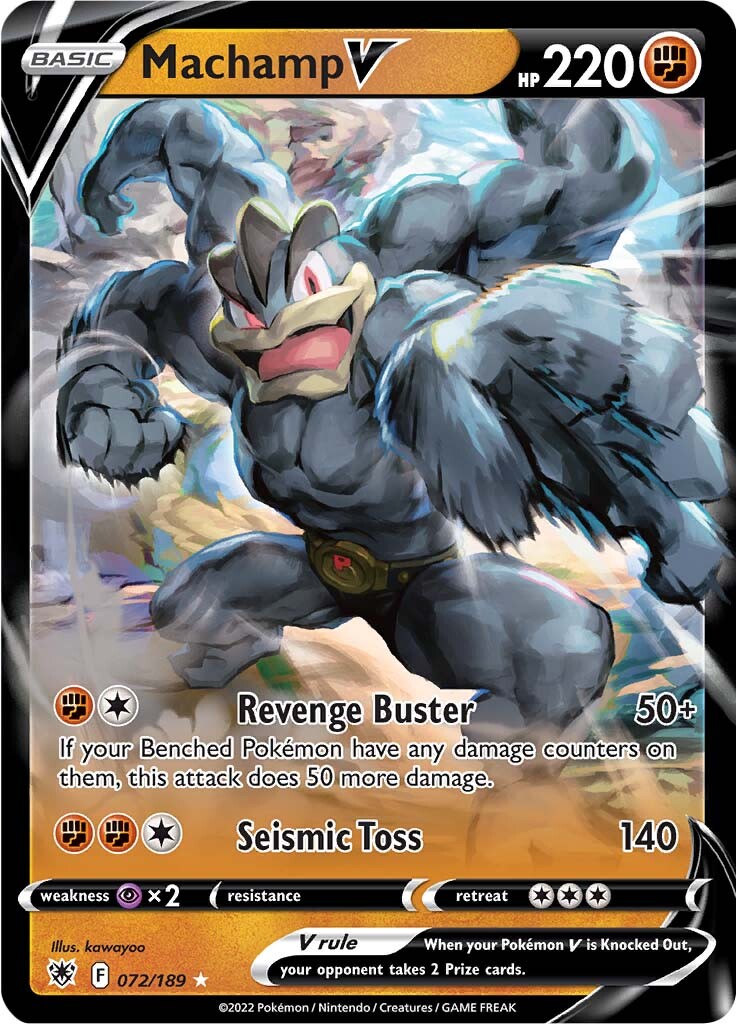 Machamp V (072/189) [Espada y Escudo: Resplandor Astral]