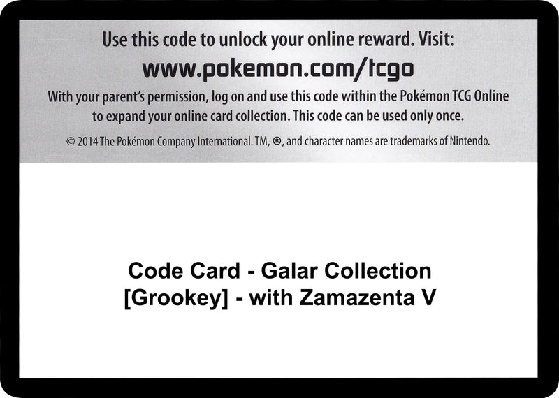 Image for Code Card - Galar Collection [Grookey] - with Zamazenta V (MCAP) - Pokemon