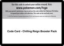 Image for Code Card - Chilling Reign Booster Pack - Pokemon
