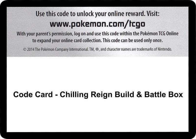 Image for Code Card - Chilling Reign Build & Battle Box - Pokemon