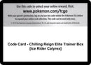 Image for Code Card - Chilling Reign Elite Trainer Box [Ice Rider Calyrex] - Pokemon