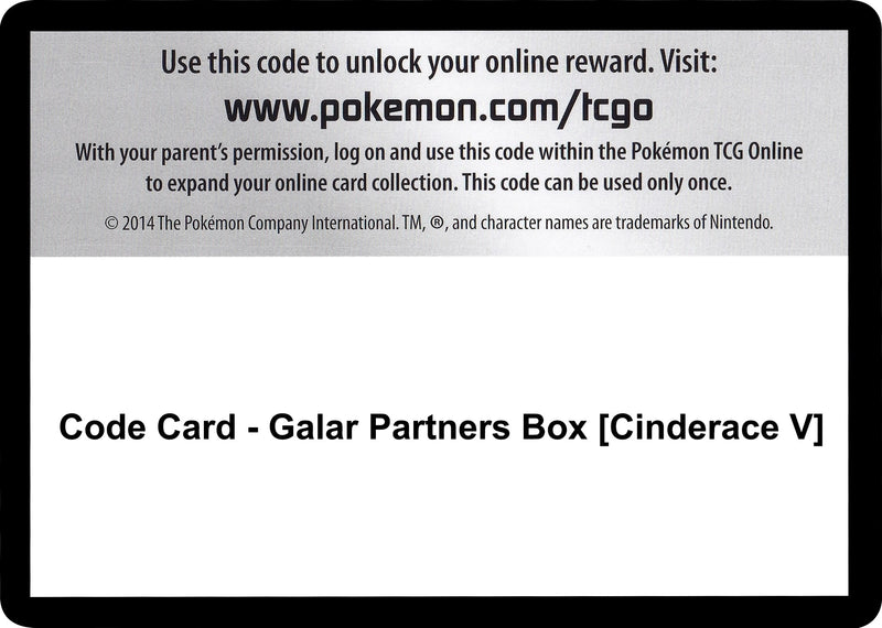 Image for Code Card - Galar Partners Box [Cinderace V] - Pokemon