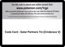 Image for Code Card - Galar Partners Tin [Cinderace V] - Pokemon