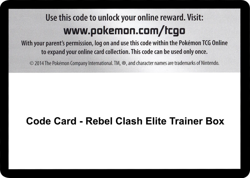 Image for Code Card - Rebel Clash Elite Trainer Box - Pokemon