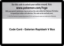 Image for Code Card - Galarian Rapidash V Box - Pokemon
