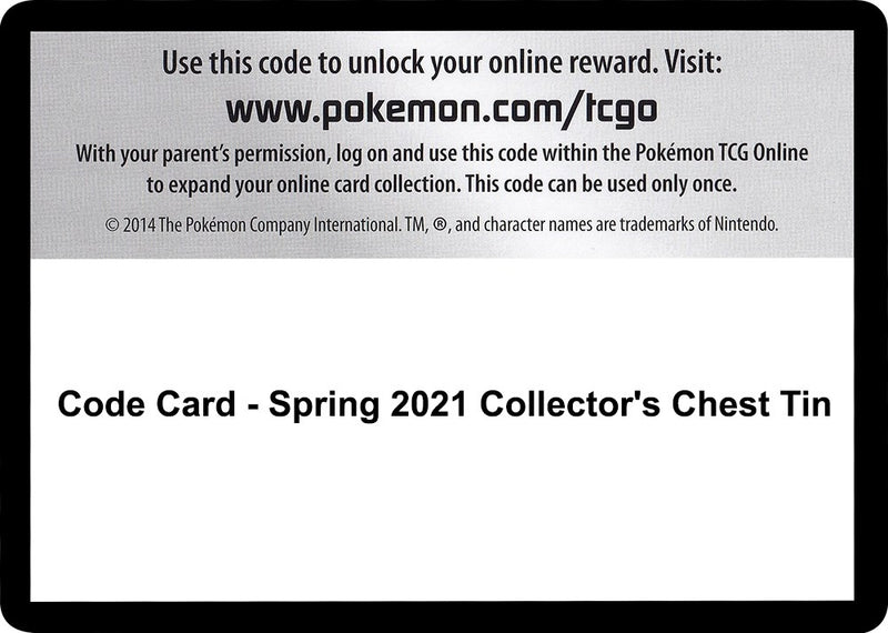 Image for Code Card - Spring 2021 Collector's Chest Tin - Pokemon