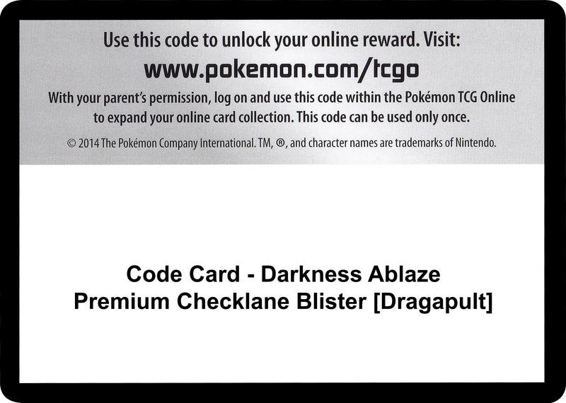 Image for Code Card - Darkness Ablaze Premium Checklane Blister [Dragapult] - Pokemon
