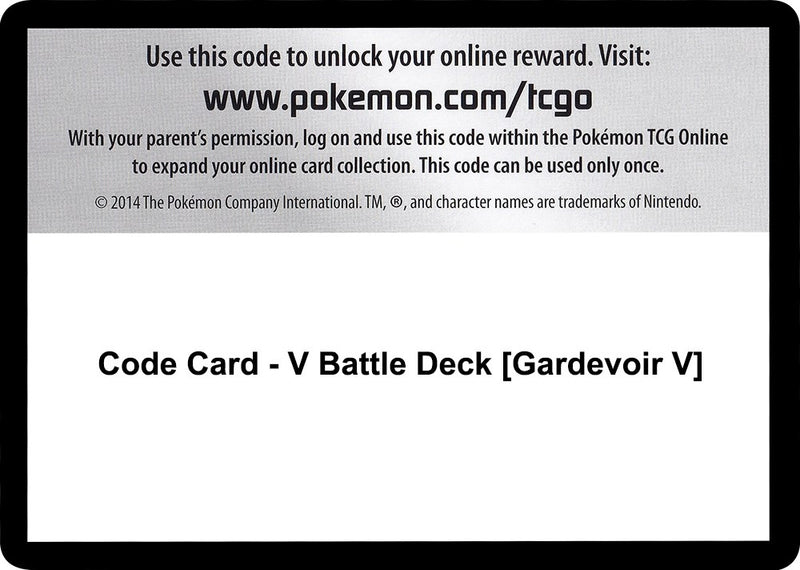 Image for Code Card - V Battle Deck [Gardevoir V] (MCAP) - Pokemon