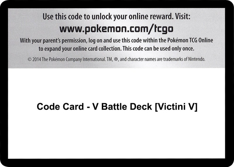 Image for Code Card - V Battle Deck [Victini V] (MCAP) - Pokemon