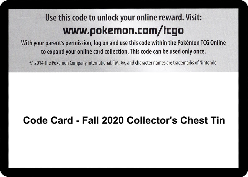 Image for Code Card - Fall 2020 Collector's Chest Tin - Pokemon