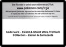Image for Code Card - Sword & Shield Ultra-Premium Collection - Zacian & Zamazenta (MCAP) - Pokemon