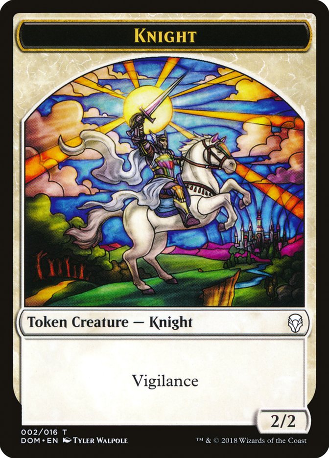 Ficha de Caballero (002/016) [Tokens de Dominaria]